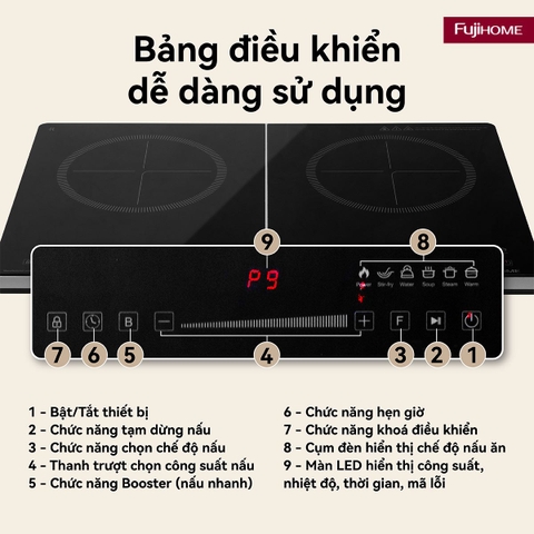 Bếp từ đôi Fujihome IC2123