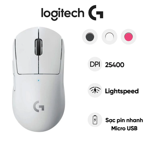 Chuột không dây Gaming Logitech G Pro X Superlight (Trắng) (910-005944)