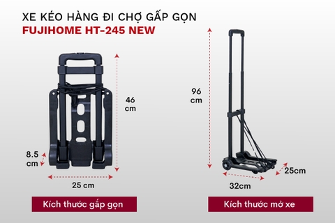 Xe kéo, đẩy hàng đi chợ Fujihome HT-245 New