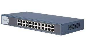 Hikvision Switch mạng 24 cổng 10/100/1000Mbps tự tương thích , 02 Cổng uplink 10/100/1000M : Cổng 23, 24 , Layer 2