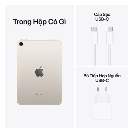 Apple iPad Mini 7 (8.3/Wi-Fi+Cellular/256GB) TRẮNG (STARLIGHT) (MXPX3ZA/A)
