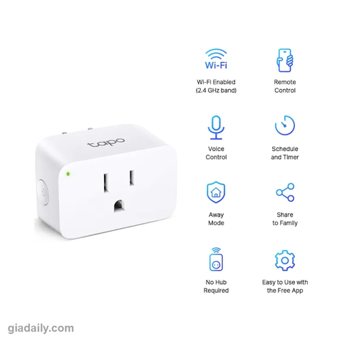 Ổ cắm Wi-Fi mini thông minh Tapo P105 100-120V tải tối đa 15A - Giá Đại Lý
