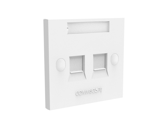 Mặt ổ cắm vuông, 2 cổng, SL, M Series, màu trắng, nắp sập (760249251)