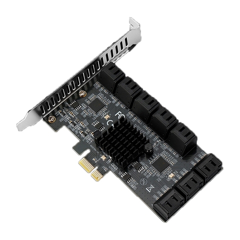 Card mở rộng 16 cổng Sata 3.0 PAS-16U-BK