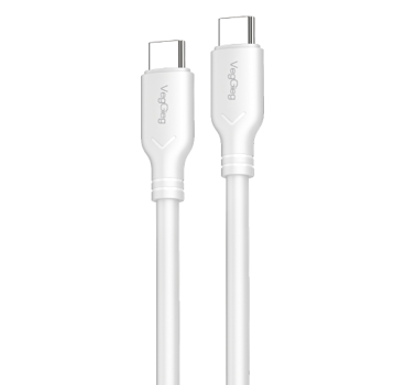 USB-C to C 60W white fast charging  data cable - V-M001C