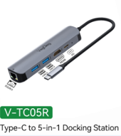 Type-C to HDTV+USB3.0*3+PD+HUB - V-TC05H