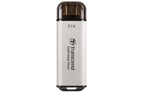Ổ CỨNG DI ĐỘNG PORTABLE SSD 2TB TRANSCEND ESD300C (SILVER)
