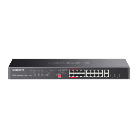 Switch PoE 20 cổng Mercusys MS120GP 16 cổng PoE+ 192W - Giá Đại Lý