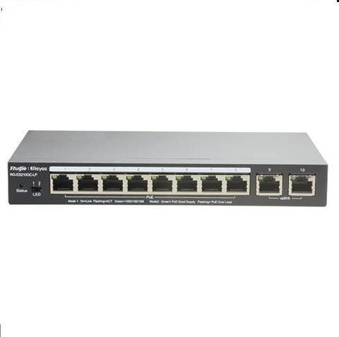 Switch POE 10 cổng RUIJIE RG-ES210GC-LP REYEE RG-ES210GC-LP