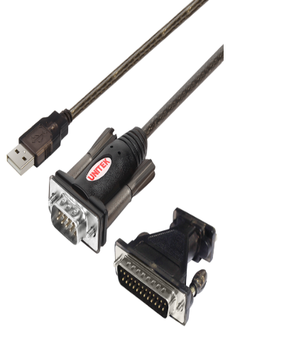 Cáp USB 2.0->Com 9 RS232 + ĐB25  1.5m UNITEK Y-105A