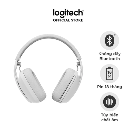 Tai nghe không dây Logitech Zone Vibe 100 (Trắng) (981-001220)