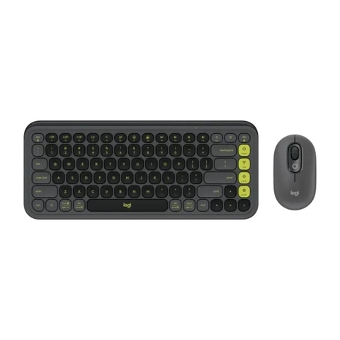 Combo Bàn Phím và Chuột Không Dây Logitech POP ICON COMBO (Đen) (920-013121)