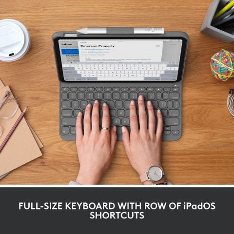 Bao da kèm phím Logitech Slim Folio dành cho iPad Gen 10  (920-011432)