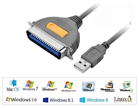 Dây máy in UGREEN 20225 USB to LPT IEEE1284 cho máy in, in phun, laser etc