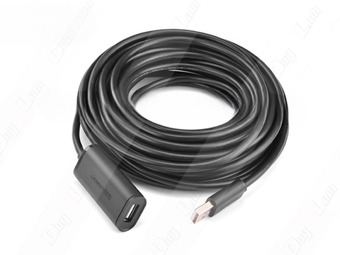 Cáp nối dài USB 2.0 15M Ugreen 10323 mạ vàng, IC khuếch đại