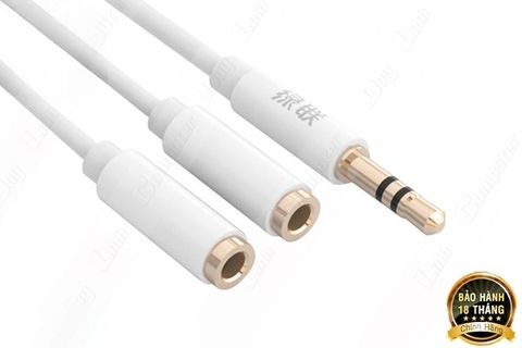 Cáp chia rắc loa 3.5 1 ra 2 chính hãng Ugreen 10739