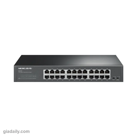 Switch 24 cổng Gigabit Mercusys MS124GS gắn rack 1U 13 inch - Giá Đại Lý