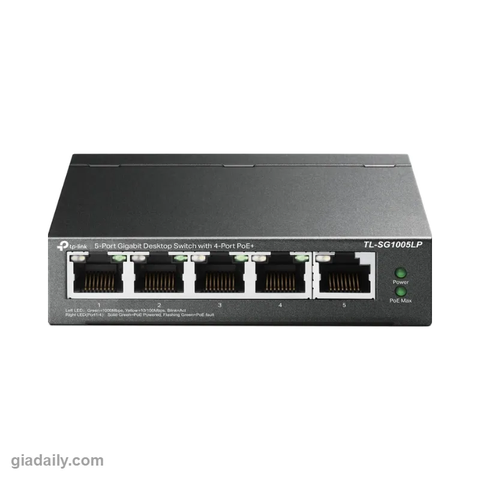 Switch PoE 5 cổng Gigabit TP-Link TL-SG1005LP 4 cổng PoE+ 40W - Giá Đại Lý