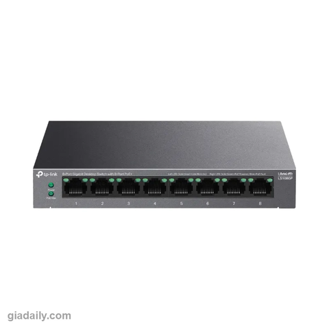 Switch PoE LiteWave 8 cổng Gigabit TP-Link LS108GP 8 cổng PoE+ 62W - Giá Đại Lý