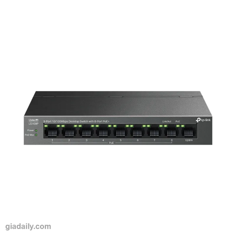 Switch PoE 9 cổng TP-Link LiteWave LS109P 8 cổng PoE+ 63W - Giá Đại Lý