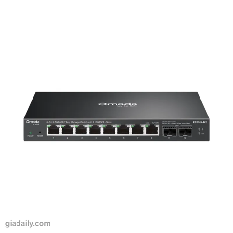 Switch Omada 8 cổng 2.5G TP-Link ES210X-M2 + 2 khe SFP+ 10G - Giá Đại Lý