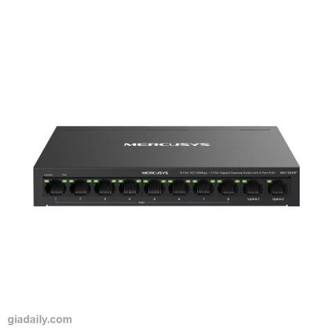 Switch PoE 10 cổng Mercusys MS110CMP 8 cổng PoE+ 115W - Giá Đại Lý