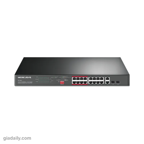 Switch PoE 18 cổng Mercusys MS118CP 16 cổng PoE+ 190W - Giá Đại Lý