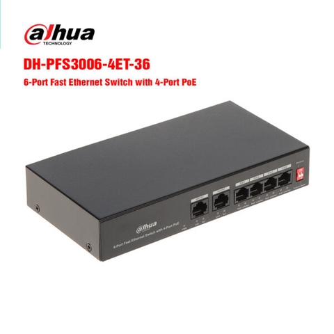 Switch POE 6 cổng tốc độ cao DAHUA DH-PFS3006-4ET-36