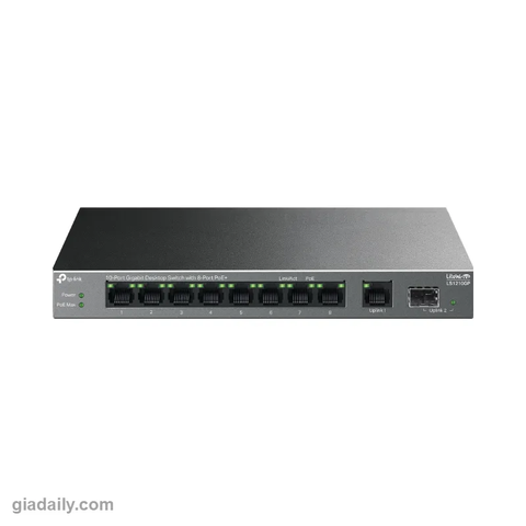 Switch PoE LiteWave 10 cổng Gigabit TP-Link LS1210GP 8 cổng PoE+ 61W - Giá Đại Lý
