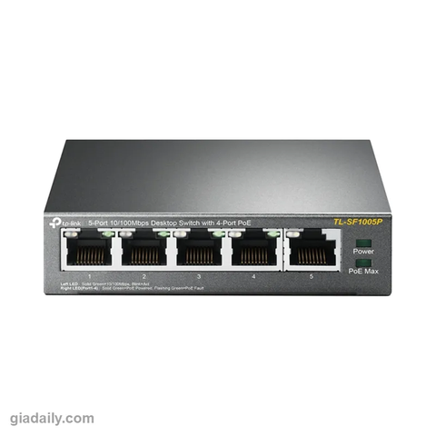 Switch PoE 5 cổng TP-Link TL-SF1005P 4 cổng PoE+ 67W - Giá Đại Lý