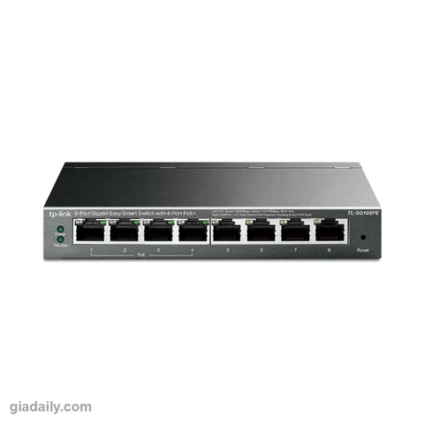 Switch PoE Easy Smart 8 cổng Gigabit TP-Link TL-SG108PE 4 cổng PoE+ - Giá Đại Lý
