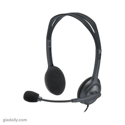 Tai nghe Logitech H111 Stereo Headset có mic, jack 3.5mm, Đen - Giá Đại Lý