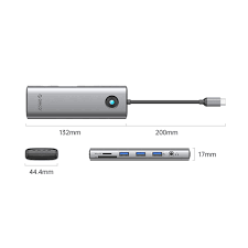 Hub đa năng 10 trong 1 cổng TypeC PW11-10P-GY