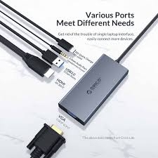 Đế cắm đa năng 5 trong 1 cổng Type C MC-U501P-GY