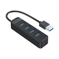 Bộ chia USB HUB 4 cổng USB 3.0 ORICO TWU3-4A-BK