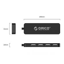 Bộ chia USB HUB ORICO 4 cổng USB 2.0 FL01-BK