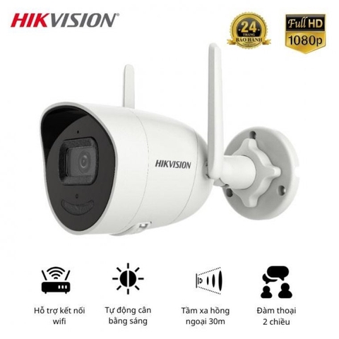 Camera IP Wifi Hikvision hình trụ 2MP DS-2CV2021G2-IDW