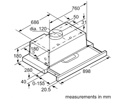 Máy hút mùi âm tủ Bosch DFT93AC50