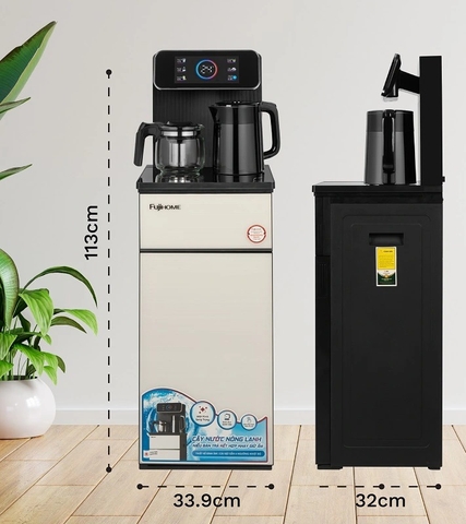 CÂY NƯỚC NÓNG LẠNH BÌNH ÂM KẾT HỢP BÀN PHA TRÀ, CAFE FUJIHOME TBD22