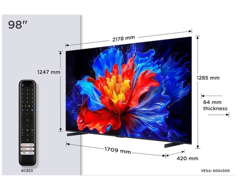 Tivi QLED TCL 4K 98 inch 98P8K Mới 2025