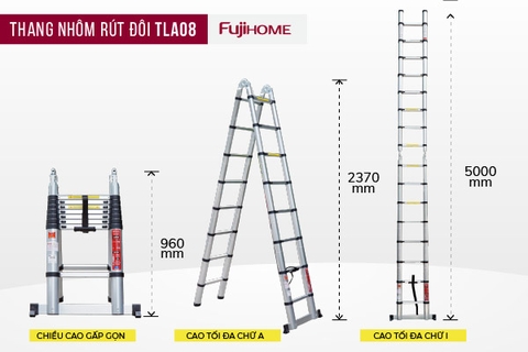 THANG NHÔM RÚT GỌN CHỮ A FUJIHOME TLA08