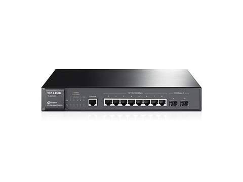 Bộ quản lý chia tín hiệu tplink TL-SG3210 JetStream 8 cổng Gigabit L2 với 2 khe cắm SFP