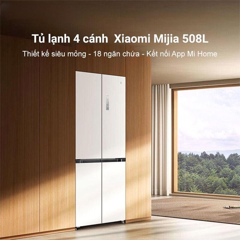 Tủ Lạnh Xiaomi 4 Cánh 508L Pro BCD-508WTGBIA-Pha lê trắng