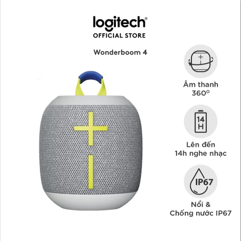 Loa Bluetooth Logitech Ultimate Ears WONDERBOOM 4 (Xám) (984-001903)