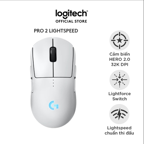 Chuột Gaming Logitech PRO 2 Lightspeed (Trắng) (910-007304)