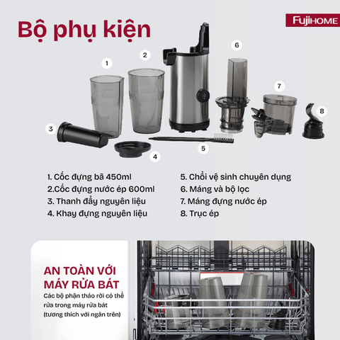 Máy ép chậm FUJIHOME SJ08