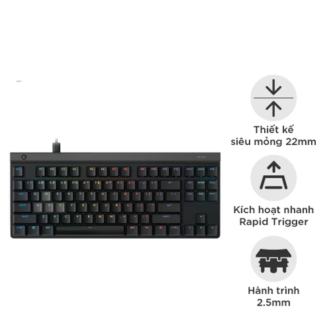 Bàn phím có dây Logitech G515 RAPID TKL RGB (Đen) (920-013868)