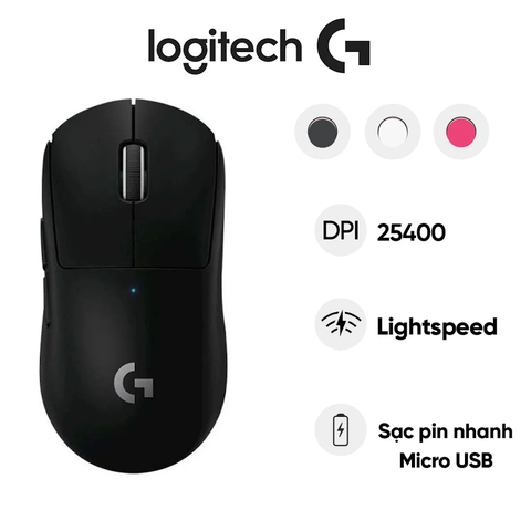 Chuột không dây Gaming Logitech G Pro X Superlight (Đen) (910-005882)