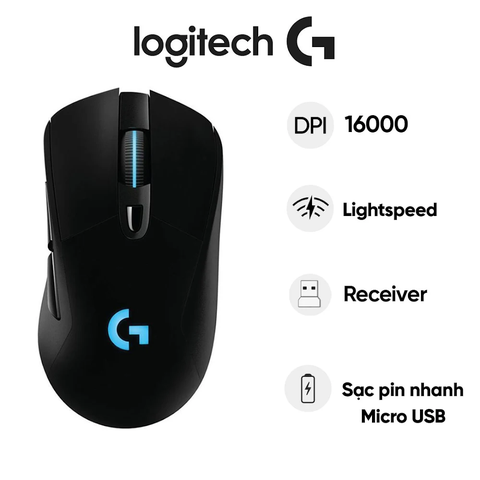 Chuột máy tính gaming không dây Logitech G703 Hero (910-005642)