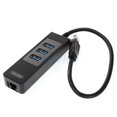 Hub USB 3.0 3 Ports + LAN Unitek (Y3045C)